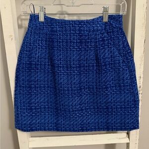 French Connection Blue Tweed Women's Skirt